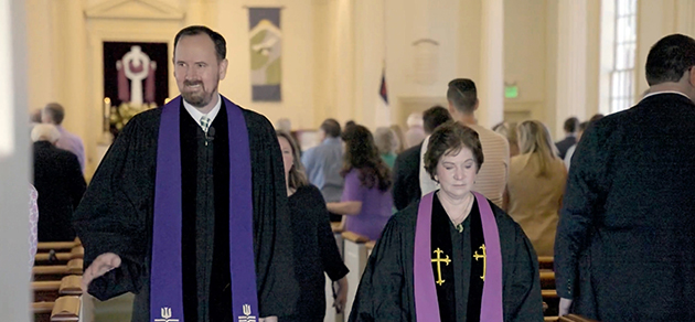 First Presbyterian pastors walking