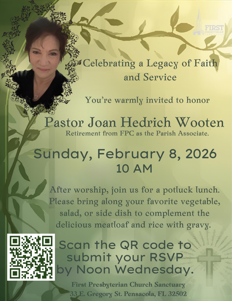 Thank you, Pastor Joan!