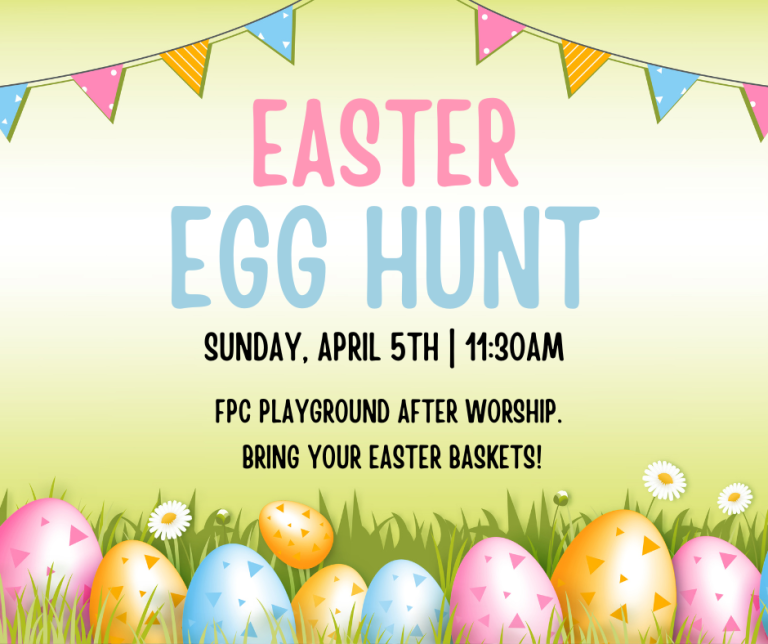 Easter Egg Hunt after worship!