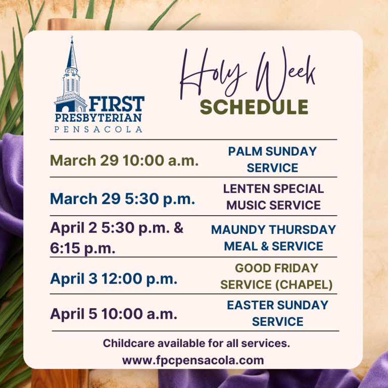 Holy Week Services!