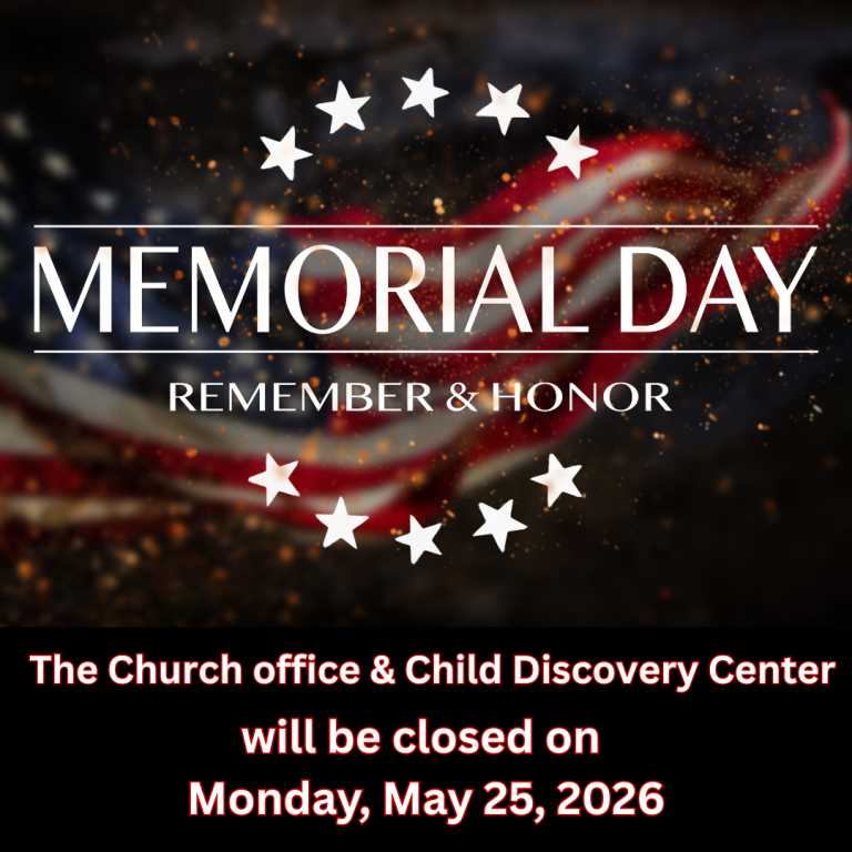 Memorial Day closure!